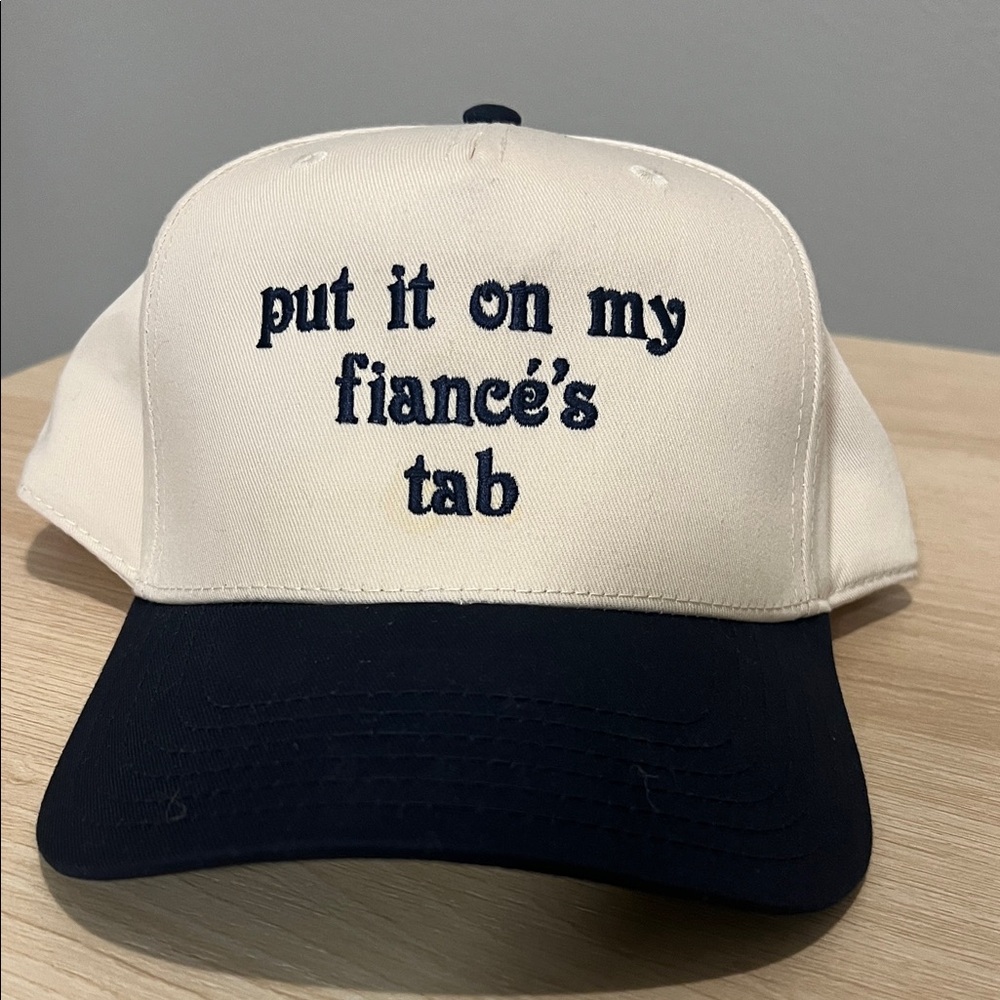 Amazon Cream and Blue Women's Hat
